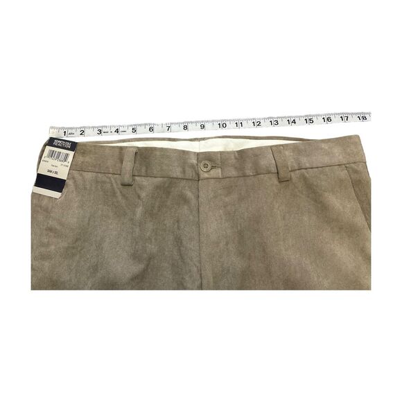 Kenneth Cole Reaction Corduroy Pants Men's 34X30 Brown Flat Front Mid-Rise - Picture 7 of 9
